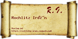 Rochlitz Irén névjegykártya